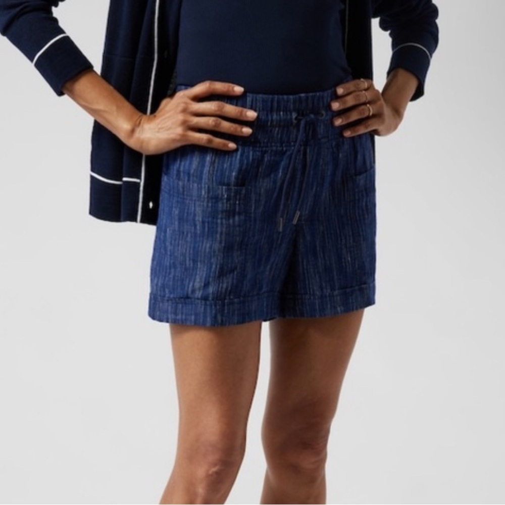 NWT Athleta Cabo Linen 4” Short - Picture 2 of 9